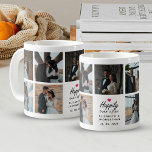 Taza De Café Guión feliz siempre después del Collage de fotos d<br><div class="desc">Sienta tu café matutino con una sonrisa usando el "Script Happily Ever After Pink Heart Collage de fotos Coffee Mug" de Zazzle! Con el elegante guión de "Feliz eterno después", con un encantador corazón rosado y nombres personalizados de la novia, el novio y la fecha de boda, esta taza es...</div>