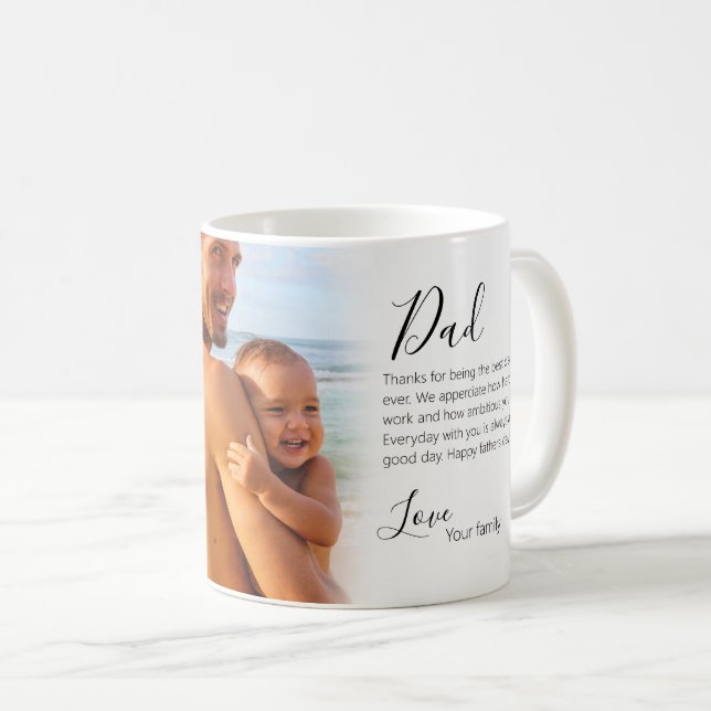 Taza De Café guión fotográfico del día de los padres (Anverso derecho)