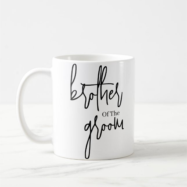 Taza De Café Guión hermano negro del boda novio Café (Izquierda)