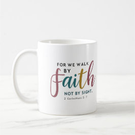 Taza De Café Guion Inspirado en 2 Corintios 5 7 Caminar por Fe