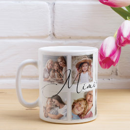 Taza De Café Guión Mimi moderno | Collage de fotos de los nieto