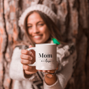 Taza De Café Guión moderno para mamá con amor Mug