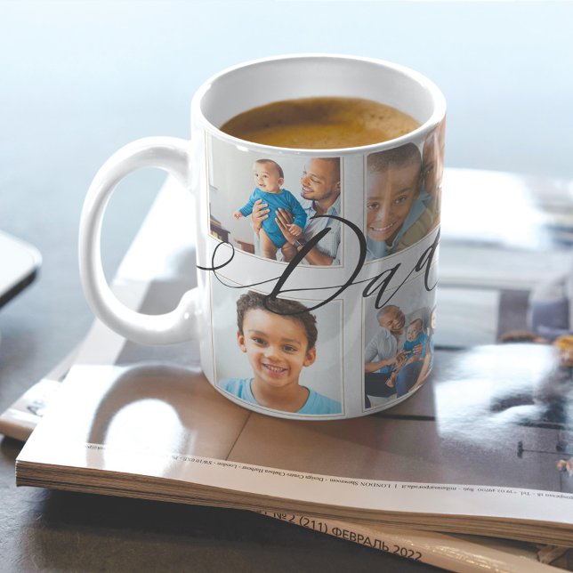 Taza De Café Guión moderno para papá | Regalo Para El Collage d (Subido por el creador)