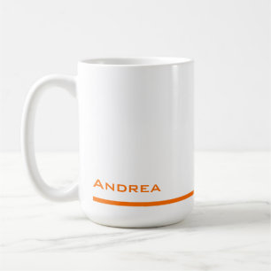 Taza De Café Guión Naranja personalizado de graduación moderna