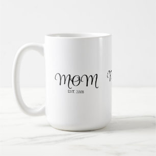 Taza De Café Guion negro establecido Mamá