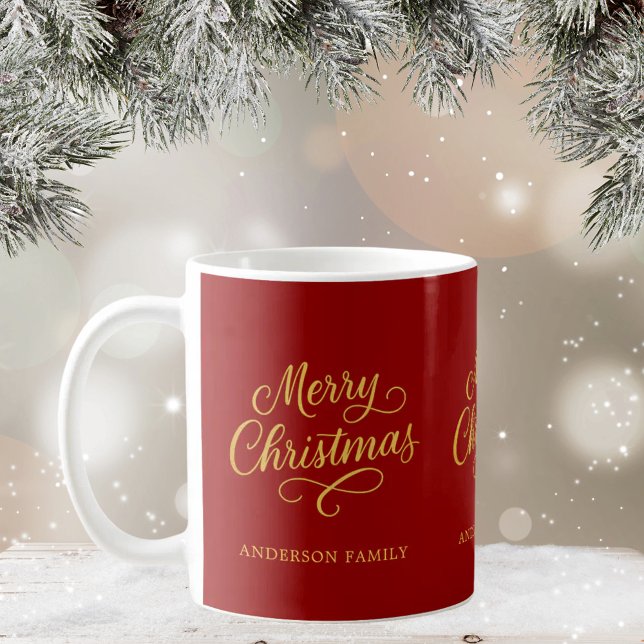 Taza De Café Guión oro rojo de los navidades (Subido por el creador)