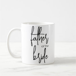 Taza De Café Guión Padre negro del café boda de novia