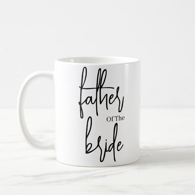 Taza De Café Guión Padre negro del café boda de novia (Izquierda)