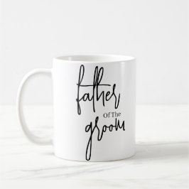 Taza De Café Guión Padre negro del café boda novio