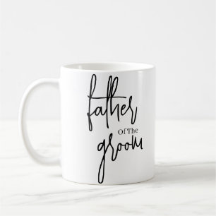 Taza De Café Guión Padre negro del café boda novio