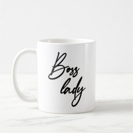 Taza De Café Guión para la manipulación de Boss Lady Modern