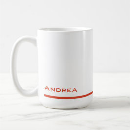 Taza De Café Guión rojo personalizado de graduación moderna