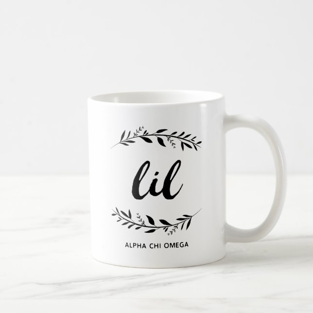 Taza De Café Guirnalda alfa de Omega el | Lil de la ji (Derecha)