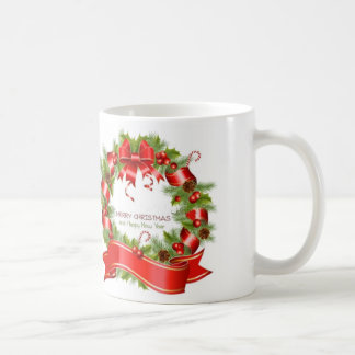 Taza De Café Guirnalda del navidad