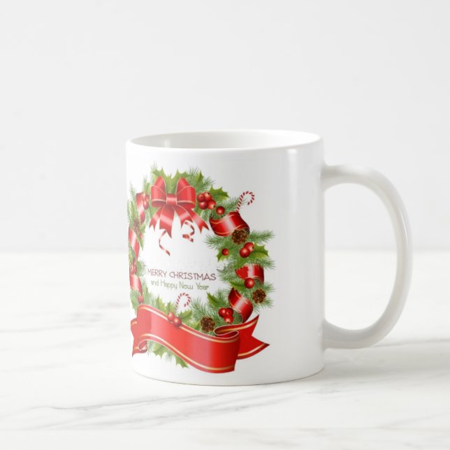 Taza De Café Guirnalda del navidad (Derecha)