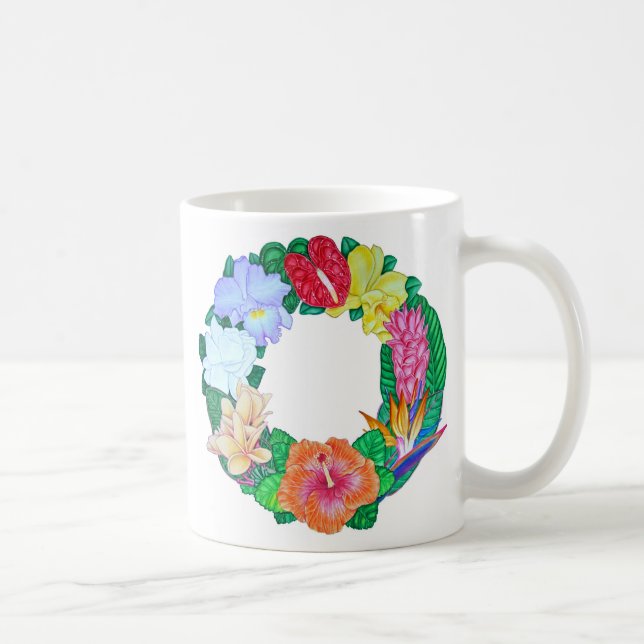 Taza De Café Guirnalda tropical (Derecha)