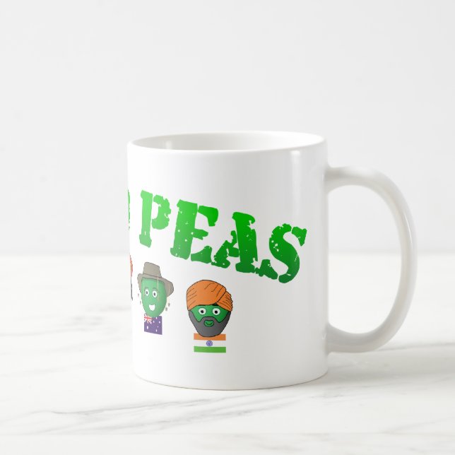 Taza De Café Guisantes del mundo (Derecha)