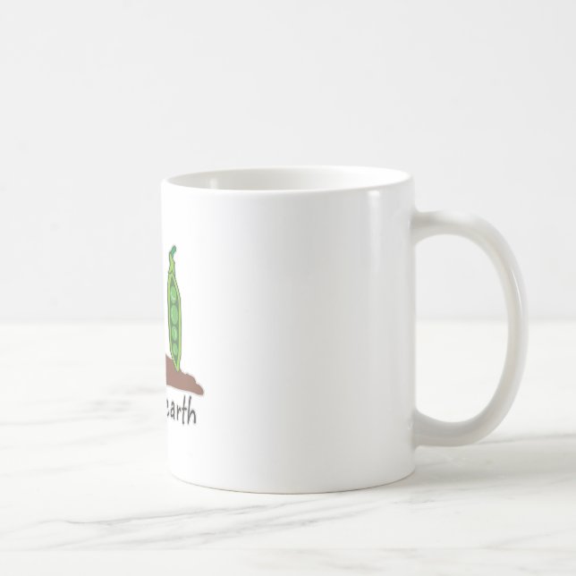 Taza De Café Guisantes en la tierra (Derecha)
