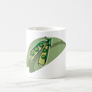 Taza De Café Guisantes En Un Pod
