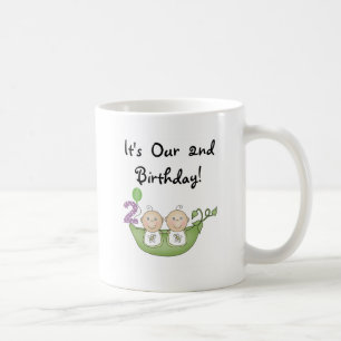 Taza De Café Guisantes gemelos en camisetas y regalos de cumple