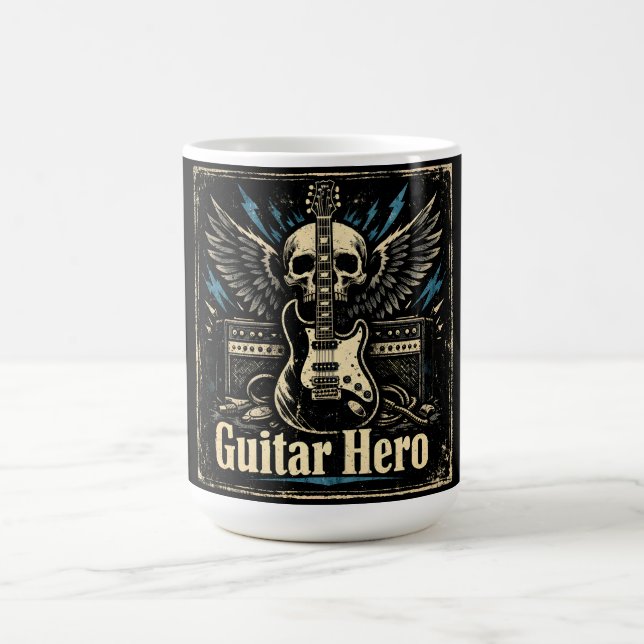 Taza De Café Guitar Hero – Rock Player Icon (Centro)