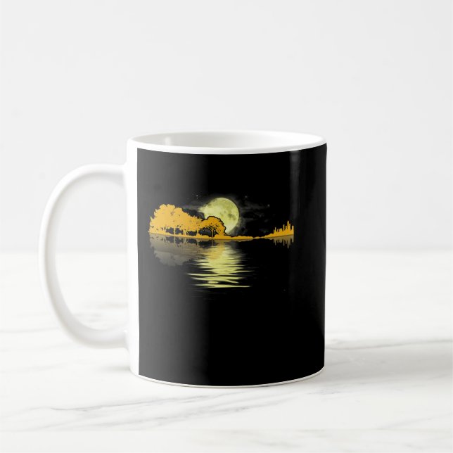 Taza De Café Guitar Lake Shadow Love Guitar (Izquierda)