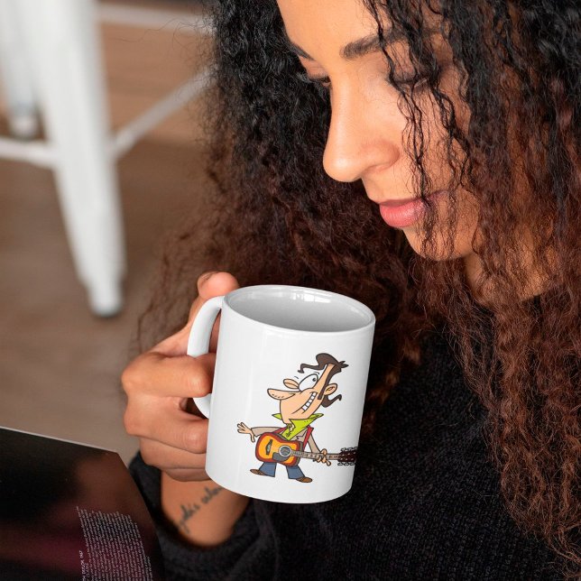 Taza De Café Guitar Man Rockstar (Subido por el creador)