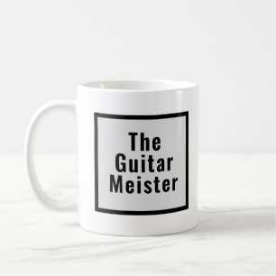 Taza De Café Guitar Meister gris negro Instrumento musical