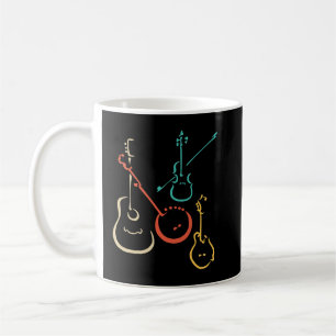 Taza De Café Guitariano Guitariano Guitariano Retro mandolin
