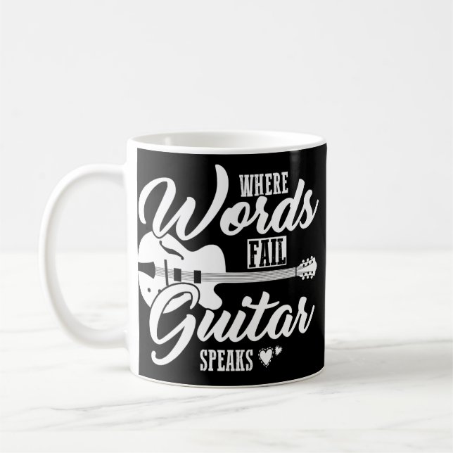 Taza De Café Guitarist gift guitar saying nice  (Izquierda)