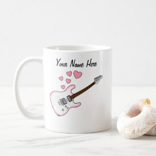 Taza De Café Guitarista de peluche de guitarra eléctrica