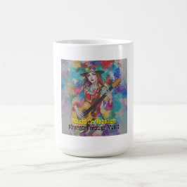 Taza De Café Guitarista personalizado Resumen arte Inspirador