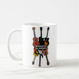 Taza De Café Guitarista por naturaleza.guitarras de color retro