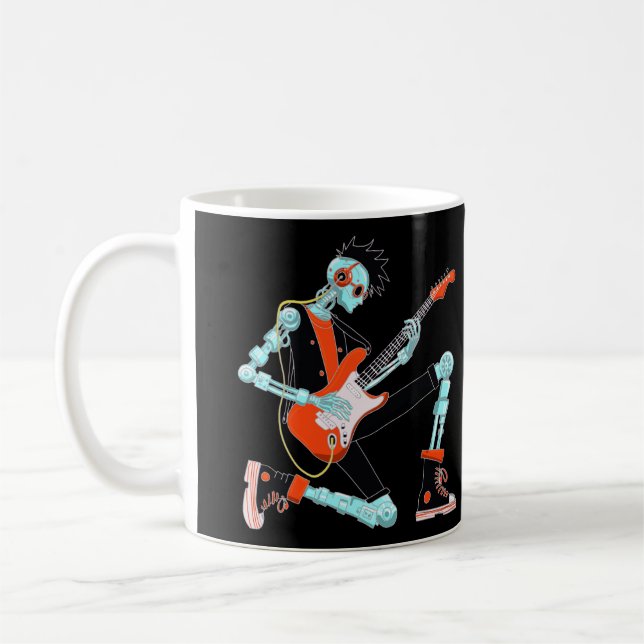 Taza De Café Guitarista Robot (Izquierda)