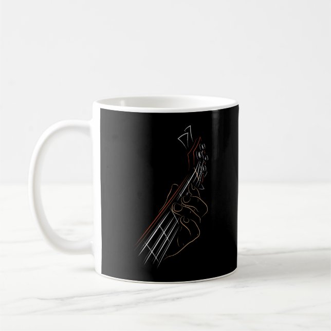 Taza De Café Guitarra activa de guitarra rock y guitarra gráfic (Izquierda)
