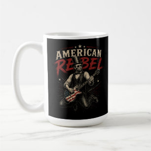 Taza De Café Guitarra Arte de Roca Bandera Rebelde Lincoln Esta