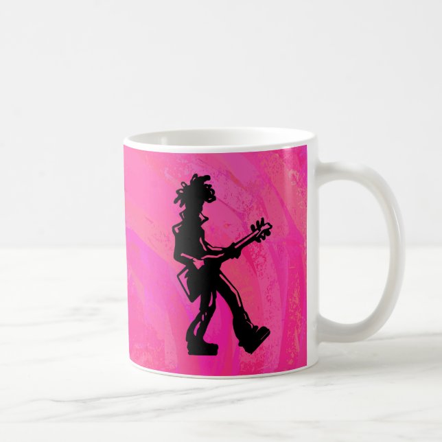 Taza De Café Guitarra Boogie Noches De Nueva York Rosa Caliente (Derecha)