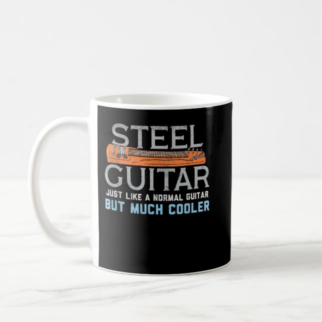 Taza De Café Guitarra De Acero Para Jugador De Guitarra (Izquierda)