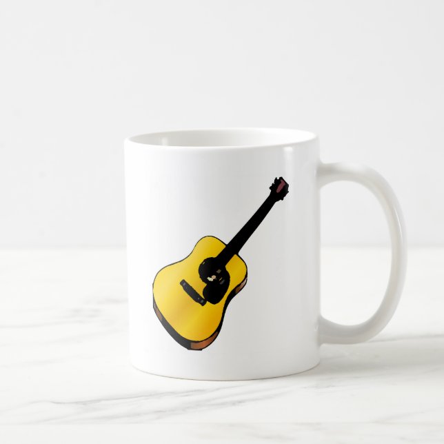 Taza De Café Guitarra de arte pop (Derecha)