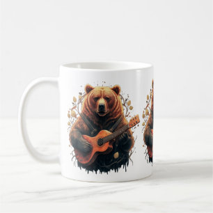 Taza De Café guitarra de tocador de oso