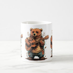 Taza De Café guitarra de tocador de oso