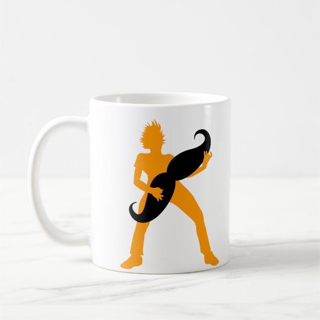 Taza De Café Guitarra del pelo (Izquierda)