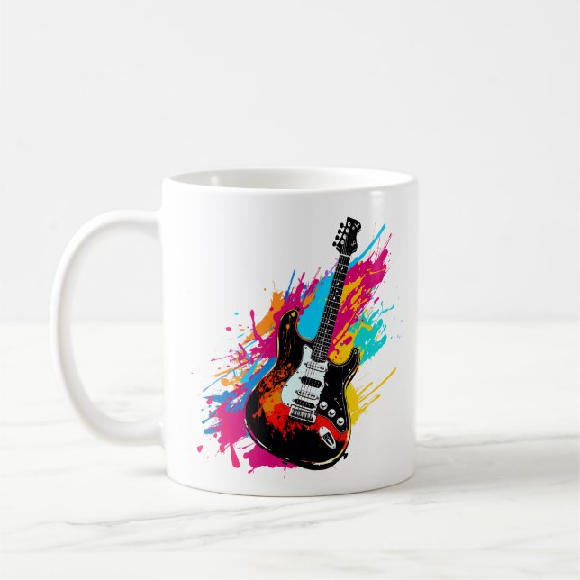Taza De Café Guitarra eléctrica 90 en negrita (Izquierda)