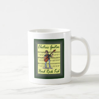 Taza De Café Guitarra Eléctrica ~ Hard Rock Kid ~ Sheet Music B