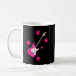 Taza De Café Guitarra Eléctrica Rock Rosa