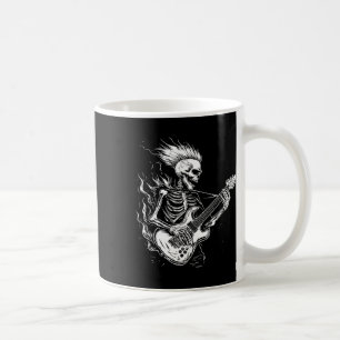 Taza De Café Guitarra Esqueleto Heavy Metal