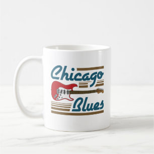 Taza De Café Guitarra musical del Blues de Chicago