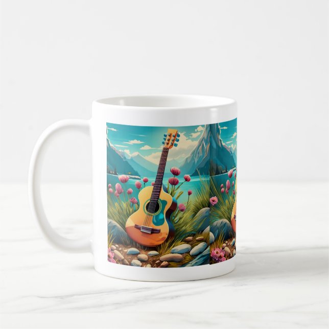 Taza De Café Guitarra natural (Izquierda)