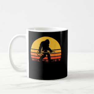 Taza De Café Guitarra Retro Bigfoot, Rocker Vintage Sasquatch
