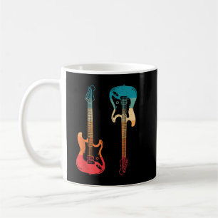 Taza De Café Guitarra Retro Guitarrista Bajo Eléctrico Rock M